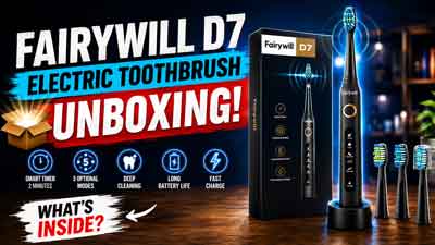 FAIRYWILL D7 Electric Toothbrush Unboxing